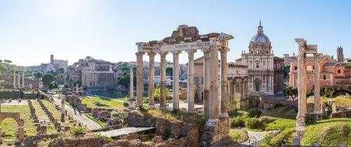 Forum Romanum view from the Capitoline Hill in Italy, 罗马